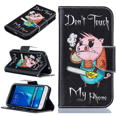 

Pig Design PU Leather Flip Cover Wallet Card Holder Case for SAMSUNG Galaxy J1 2016J120F