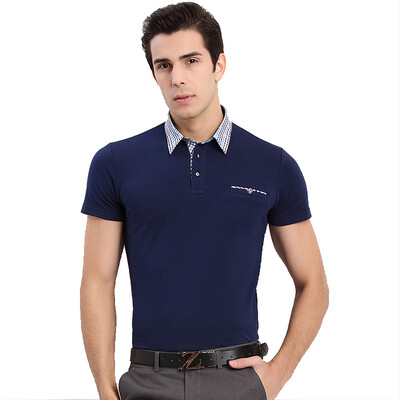 

Акация птица Xiangsiniao с коротким рукавом футболка мужчин летом POLO рубашка лацкане сшивание хлопка сплошной цвет с короткими рукавами футболки B5 тибетской молодежи 180 / 96A