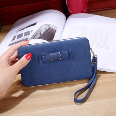 

Girl Women Lady PU Leather Clutch Wallet Long Card Holder Purse Box Handbag Bag