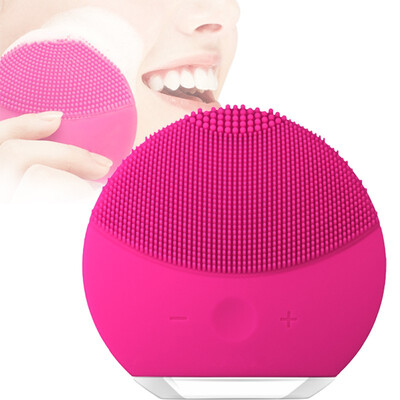 

Sonic Facial Cleansing Rechargeable Silicone Brush Heads Pore Dirt Removal Pimple Face Improvement Skin Oil Control Face Clean