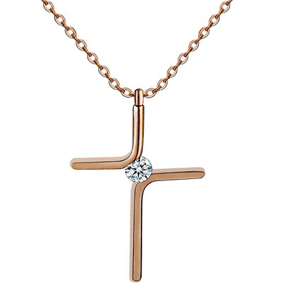 

YISHIZHIAI Cross Simple Pendant New Necklace Women Fashion Accessories 4489