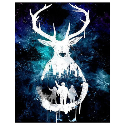 

UpperX 5D Diy Diamond Painting Cross Stitch Handmade Diamond Embroidery Rhinestones Diamond Mosaic Deer Animals Home decor