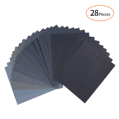 

LANHU 120 to 3000 Assorted Grit DryWet Sandpaper for Wood Furniture Finishing Metal Sanding&Automotive Polishing 911 Inch 28
