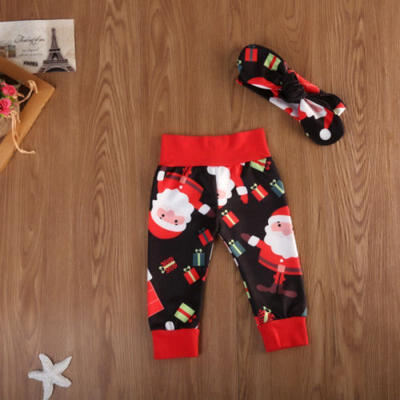 

0-2T Christmas Baby Girls Boys Clothes Romper Tops Long Pants Outfits Set USA