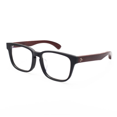 

Wood ninety round 21037MC1 retro style wooden frame glasses frame men and women tide section glasses frame black