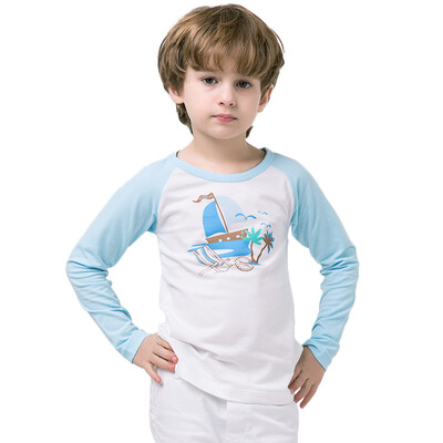 

VIV & LUL Long Sleeve T-Shirt Men's Cotton Shirt Patchwork DV117166 White 17cm
