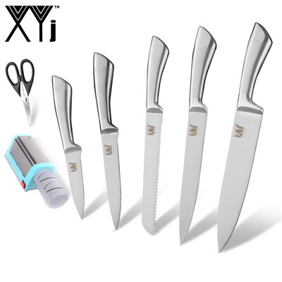 

XYj Kitchen Knives Stainless Steel 8" 8" 8" 5" 35" Kitchen Knife And Blue Electric Knife Sharpener Scissor