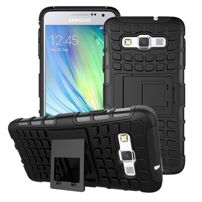 

Fivice Samsung A3 Case TPU anti-fall tire pattern back clip bracket phone case