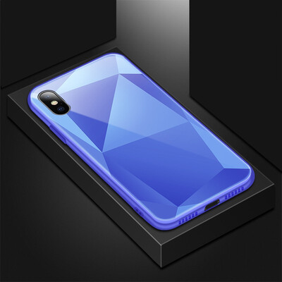 

Goowiiz Phone Case For Iphone XXsXs Max Luxury Optically square glass TPUPC Full Protective cover