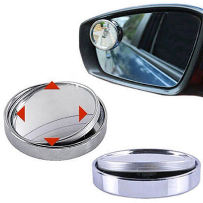 

2pcs Adjustable Rearview Blind Spot Mirror Round Convex Wide Angle For Car New U