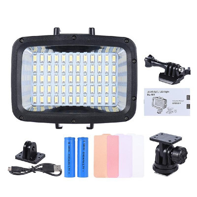 

Andoer Ultra Bright 1800LM 3 Modes Waterproof Underwater 40m 5500K 60pcs LED Diving Fill-in Light Video Studio Photo Lamp for GoPr