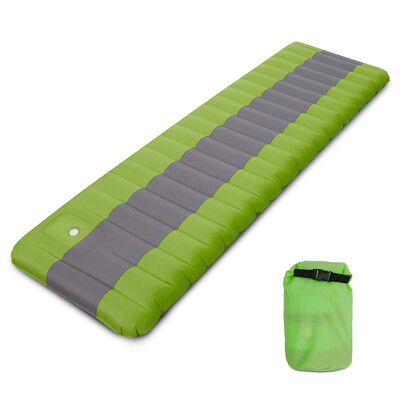 

Inflatable Camping Mat Air Sleeping Pad with Built-in Foot Pump Inflating Ground Pad Mat Mattress Camping Backpacking Hiking Trave