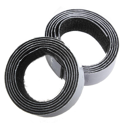 

UpperX 1m x20mm Self Adhesive Sticky Hook And Loop Roll Strap Fastener Black 20mm