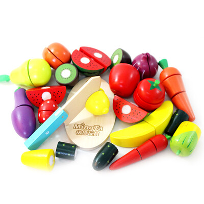 

Ming Tower MING TA vegetables&fruits cut music toys building blocks wooden baby infant children play house puzzle kitchen boys&girls