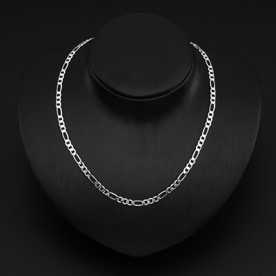 

1 PC New Fashion Solid Silvery 4MM Chain Men Necklace 16-30 inch