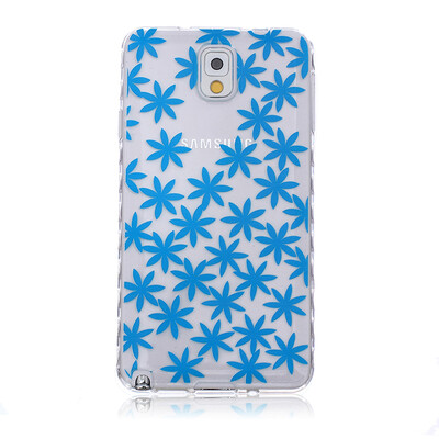 

Blue chrysanthemum Pattern Soft Thin TPU Rubber Silicone Gel Case Cover for SAMSUNG GALAXY Note 3