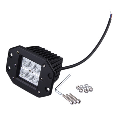 

Black Embedded 18W Square Flood LED Work Light Bar Bumper Off-road Fog