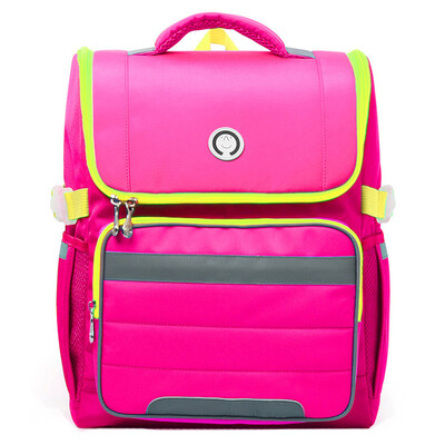 

Mr.P new schoolboy bag 1 - 2 - 3 - 6 grade school bag burden reduction backpack boys and girls backpack pink