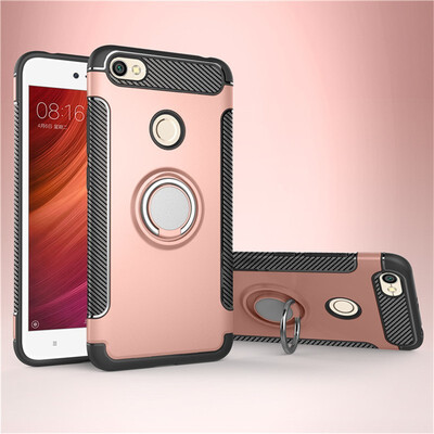 

Fivice Xiaomi Redmi note 5A pro case PC metal ring shell magnetic car bracket TPU phone case