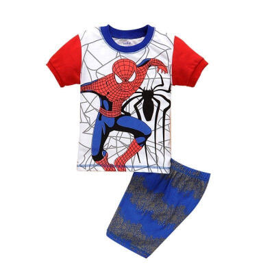 

Cartoon Spider-man Toddler Kids Boys Tops T-shirt Shorts Outfits Set Clothes UK