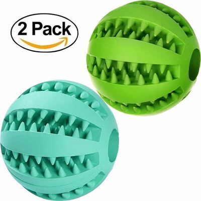 

Outdoor 2-Pack Toy Ball for Dogs Tooth Cleaning Dog Toy Balls for Pet Non-Toxic Soft Rubbe SiliconePerfect Gift for Pet