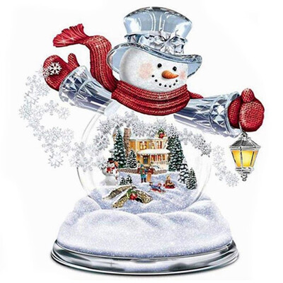 

UpperX 5D Diy Diamond Painting Cross Stitch Christmas snowman 5D Diamond Mosaic Decor Diamond Embroidery 30x30cm