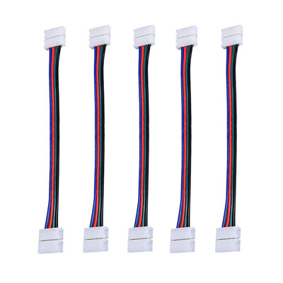 

ZDM LED Connector Cables 10mm 4 Pin 5050RGB Waterproof Both Ends Strip Linkers 5PCS