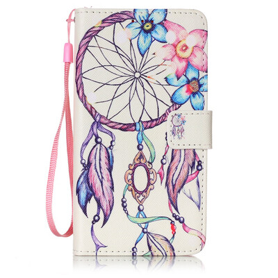 

Flower Bell Design PU Leather Flip Cover Wallet Card Holder Case for SAMSUNG J5