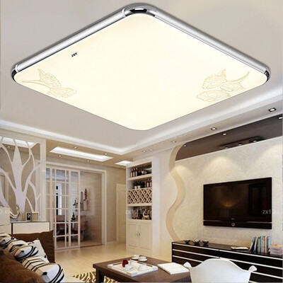 

TCL LED Ceiling Light Cool 30W Three-stage dimming modern simple living room lamp dining room lamp bedroom lamp office lighting fixture square light 52 52 105cm