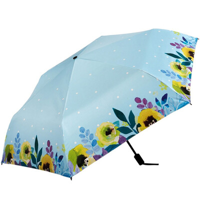 

Paradise Umbrella UPF50 hits vinyl carbon fiber bone tri-fold ultra-light sun umbrella umbrella 31816E map outside blue