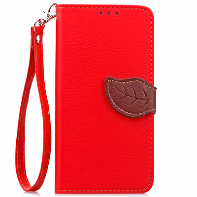 

Red Design PU Leather Flip Cover Wallet Card Holder Case for Lenovo A536