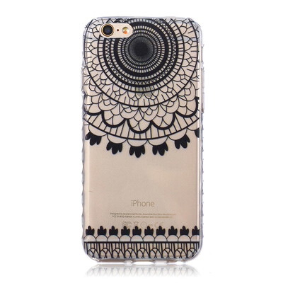 

Black wind chimes Pattern Soft Thin TPU Rubber Silicone Gel Case Cover for IPHONE 66S