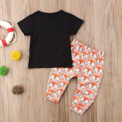 

Toddler Kids Baby Girls Outfit Clothes T-shirt TopsLong Pants Trousers 2PCS Set