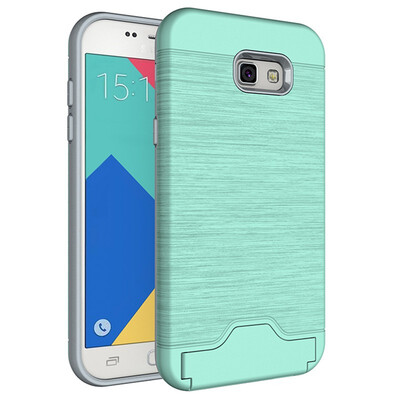 

Fivice Samsung A7 2017 Case TPU all-inclusive anti-drop brushed card with bracket mobile phone case