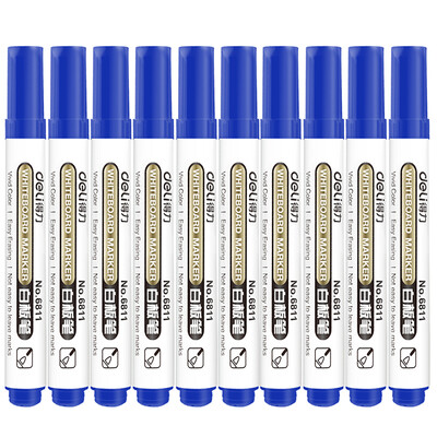 

Deli 6811 classic series of whiteboard pen blue 10 loaded