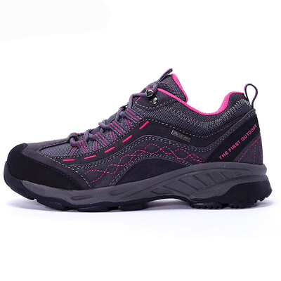 

THE FIRST OUTDOOR hiking shoes outdoor hiking breathable comfort damping hiking shoes 844556 female gray rose red 36 yards