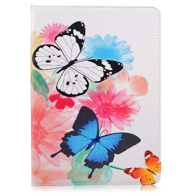 

Two Butterflies Style Embossing Classic Flip Cover with Stand Function and Credit Card Slot for iPad Pro 9.7/iPad Air 3