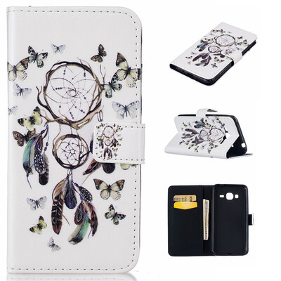 

Бабочка куранты Дизайн Кожа PU откидная крышка карточки бумажника держатель чехол для Samsung Galaxy J3 SM-J310