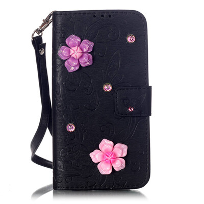 

Black Butterfly Style PU Leather Flip Cover Wallet Card Holder Case for IPHONE 6PLUS
