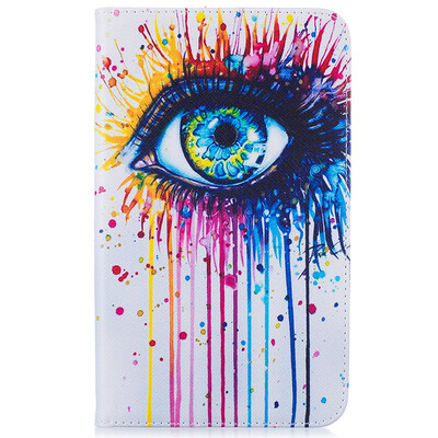 

Eye Style Embossing Classic Flip Cover with Stand Function and Credit Card Slot for SAMSUNG Galaxy Tab J 7.0 T285