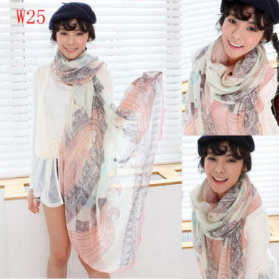 

Women Boho Floral Long Scarf Neck Wrap Lady Beach Shawl Large Soft Stole Scarves