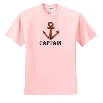 

Anne Marie Baugh - Word Art - Captain With A Gold Anchor Word Art - T-Shirts