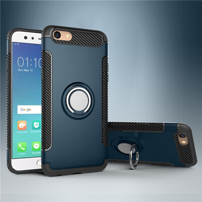 

Fivice OPPO F3A77 case PC metal ring shell magnetic car bracket TPU phone case