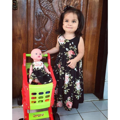 

Kids Baby Girls Flower Sleeveless Romper Jumpsuit Harem Pants Clothes Outfits
