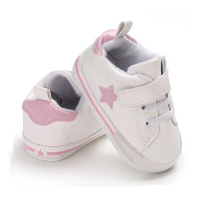 

Kids Baby Unisex Crib Shoes Lace up Soft Sole Comfort PU Casual Prewalker Shoes