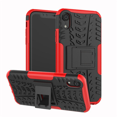 

Fivice iPhone XR 61 inch Case TPU anti-fall tire pattern back clip bracket phone case