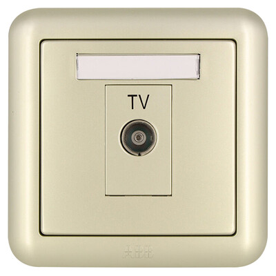 

ABB switch socket panel TV computer socket Dejing series gold AJ325-PG