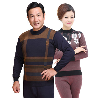 

Antarctic thermal underwear men and women in the elderly cold warm jacquard sets of mothers installed large yards underwear suit N105D11401 male gray gray head-L