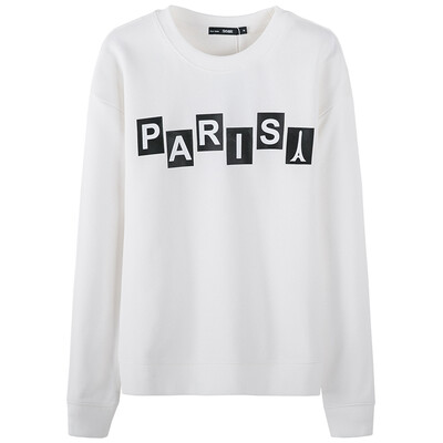 

Semir Women&39s Casual Round Collar Letter Print Long Sleeve T-Shirt Korean version 19316160242 Medium Flower Gray M
