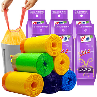 

Jingdong supermarket e Jie star models automatically closed garbage bags thick portable 45cm 50cm 18 only 12 volumes